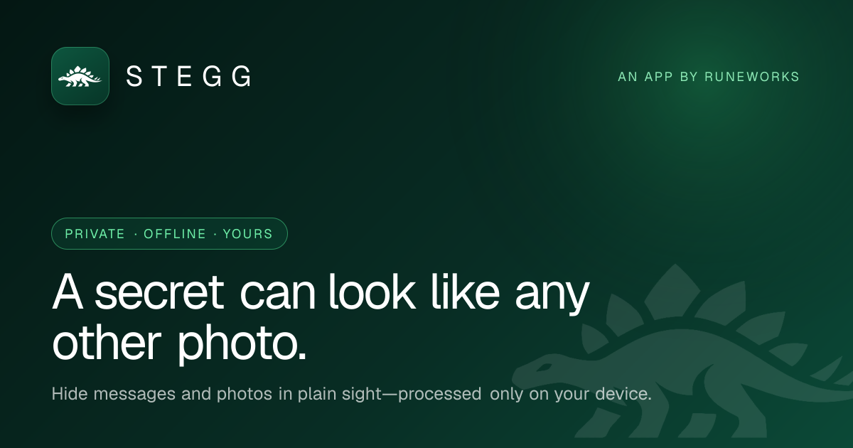 Stegg — Hide Secret Messages & Photos Privately